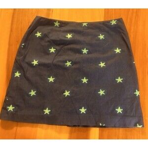 Lilly Pulitzer Vintage Skirt. Size 5. Embroidered Starfish. Lined. Midi. Zip